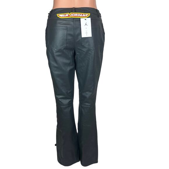 NEW $400 Nike Jordan x Travis Scott Cactus Jack Genuine Leather Moto Pants Sz 2 - Picture 3 of 16